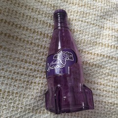 Fallout Nuka Cola Grape Purple Glass Bottle + 10 Caps Tin Rocket Statue