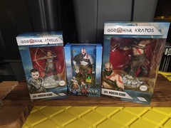 God of War Kratos & Atreus Statues GameStop Neca Kratos Figure Lot Playstation