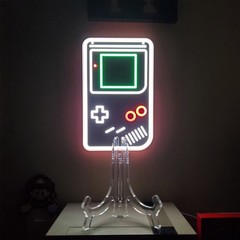 Gameboy neon LED sign w dimmer switch wall or easel display retro game room gift