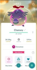 Pokémon Shiny Dynamax Chansey – Trade 20kstardust – Registered shiny require