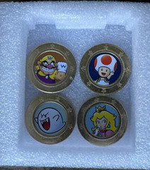 Frankford Wonder Ball Super Mario Bros Coins Lot Of 4 – WARIO TOAD BOO PEACH