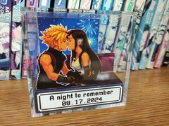Final Fantasy Cloud Tifa Kiss DATE Handmade Diorama – Gameboy Gaming Cube-Fanart