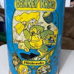 Nintendo DONKEY KONG Garbage Bin Trash Can Waste Basket NES Rare Edition 1982