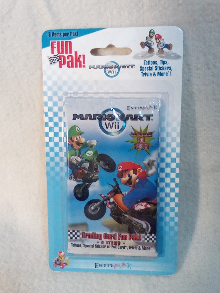 2009 Mario Kart Wii Nintendo Trading Card Fun Pak *NEW* Mario & Luigi Wrapper