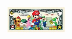 Pack of 10 Super Mario Brothers Nintendo 1 Million Dollar Bill Novelty Money