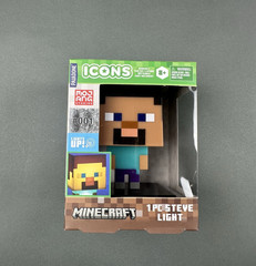 Minecraft ICONS STEVE Night Light Lamp 3D Character Figure Paladone #001 NEW
