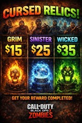 Call of Duty Black Ops 7 Zombies Easter Egg Carry Cursed Relics Collectibles