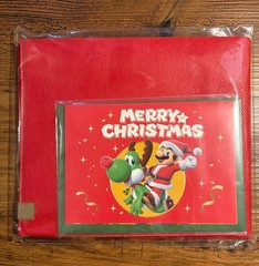 Nintendo Store Japan 2020 Super Mario Christmas Wrapping Bag L Message Card New
