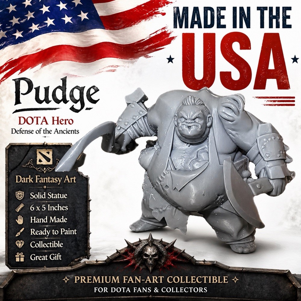 PUDGE Hero From DOTA / DOTA 2 Defense of The Ancients 5×4″ Heavy Solid Figurine