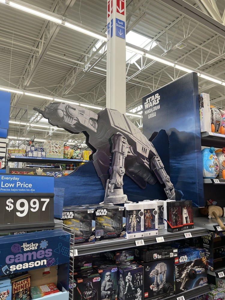 Star Wars The Mandalorian AT-AT 4FT Display -Walmart- 2026 (Full Display)