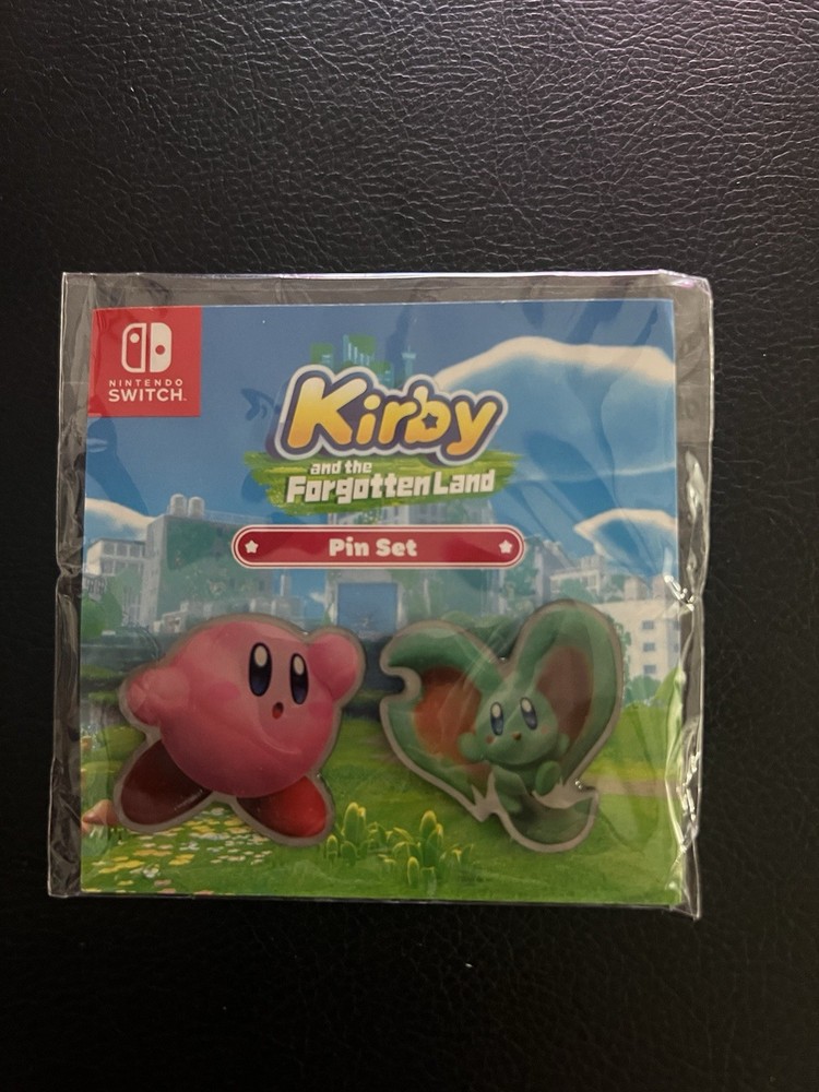 Kirby and the Forgotten Land Nintendo Switch Promotional Pin Set *NEW* Sealed