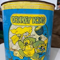 Nintendo DONKEY KONG Garbage Bin Trash Can Waste Basket NES Rare Edition 1982