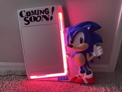 Sega Sonic Neon “Coming Soon” Dry Erase Display Sign – Authentic Promo NFR