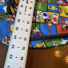Super Mario Bros Nintendo Bioworld Backpack Mario Yoshi Toad Peach Print Bag