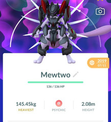 Armored Mewtwo 2019 LeveI 40 – 3 Moveset Guaranteed lucky – Trade 1MStardusts