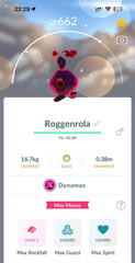 Pokémon Shiny Dynamax Roggenrola – MlNl PTCs – GO Read Description