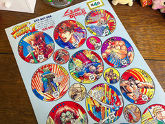 Vintage Korean Street Fighter II Pogs Tazo Board Game Complete Set 1991 Rare