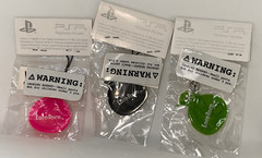 Lot of 3 PlayStation Portable PSP LoCo RoCo Phone Charm Pink Green Black