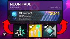 DESTINY 2 NEON FADE EMBLEM RARE CHEAP EMBLEM CODE