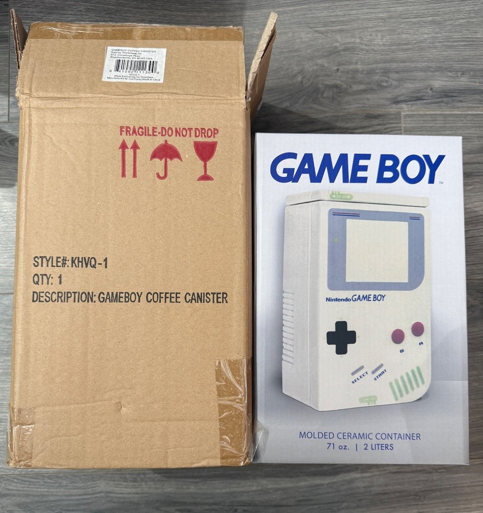 Think Geek Gameboy Coffee Canister | New In Box