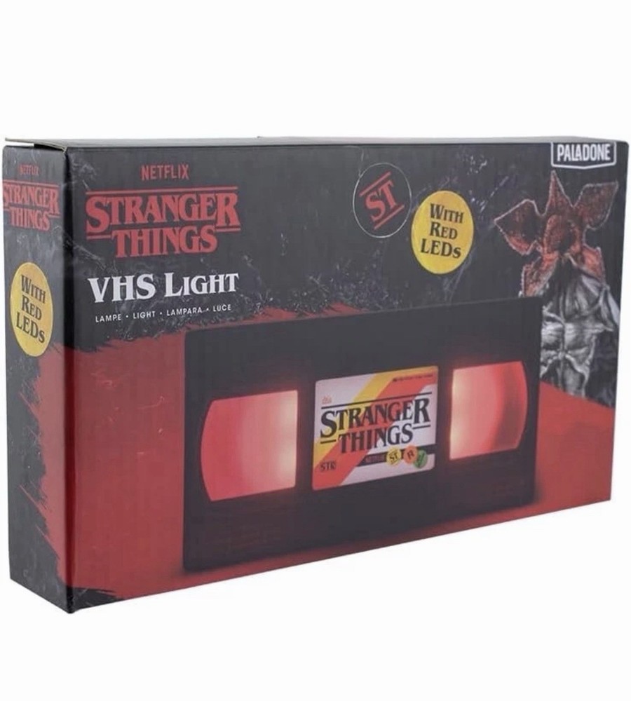 Paladone Stranger Things VHS Logo Desk Light with Red LEDs – NEW
