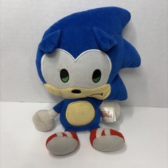 TOMY Sonic the Hedgehog Sonic Boom 9” Plush Toy Smiling Emoji Flat Head SEGA