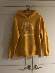 PlayStation Yellow Hoodie, Pink T-Shirt, Black Long Sleeve Shirt retro Bundle