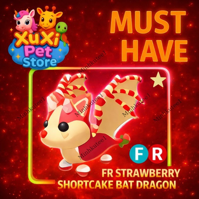 🐉 FR Strawberry Shortcake Bat Dragon (Fly / Ride)|Fast Delivery | Trusted Store