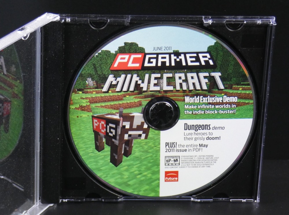 Minecraft June 2011 PC Gamer Demo Disc “Dungeons” Variant Excellent Condition