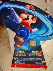 STANDEE SILHOUETTE CARDBOARD SUPER MARIO GALAXY SWITCH 2 ORIGINAL NINTENDO