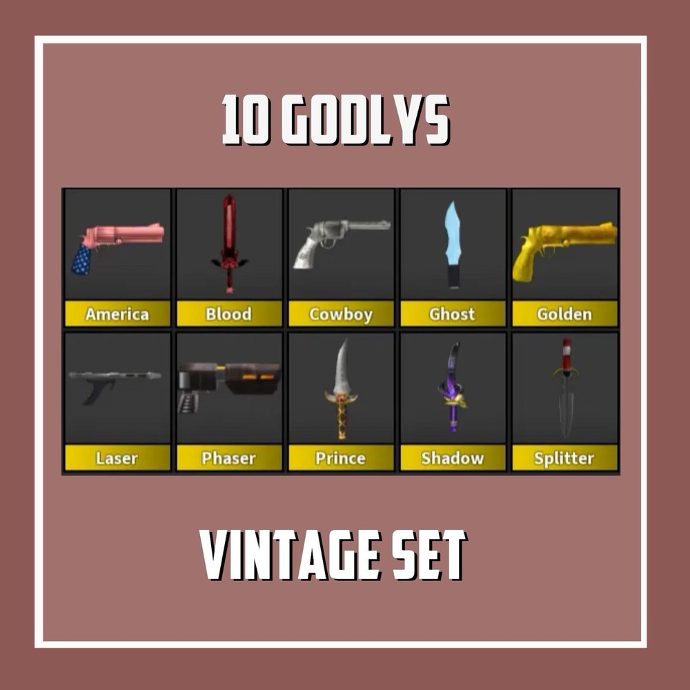 Murder Mystery 2 MM2 Classic Vintage Bundle