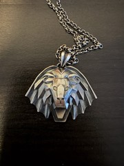 Witcher 3 Wolf And Manticore Medallions Oxidized 925 Silver