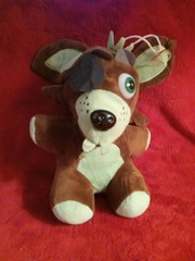 Five Nights at Freddys Phantom Foxy Plush Green Rare Unbranded Suction Cup 9″