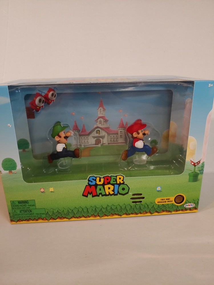 Super Mario Luigi Interactive Diorama Display w/ Music Collectible NEW & SEALED