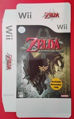 Rare 2006 Nintendo Wii Launch and Zelda Twilight Princess display box,18x13x3.5″