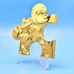 Banjo-Kazooie Jiggy Jigsaw Piece 24k Gold-Plated Figure + Stand Official Rare