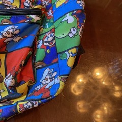 Super Mario Bros Nintendo Bioworld Backpack Mario Yoshi Toad Peach Print Bag
