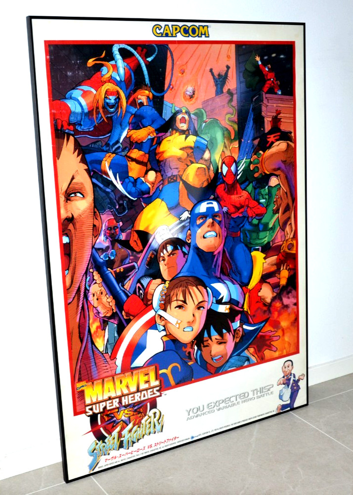 Marvel Super Heroes vs Street Fighter – Original Arcade B1 poster Capcom 1997