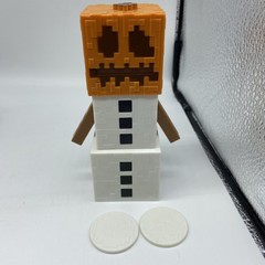 Minecraft Snow Golem Large Action Figure Mattel 2015 DNH19 Jack O’Lantern Works