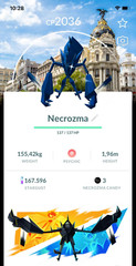 Pokémon Shiny Necrozma Madrid Spain Background – Trade 1 Mil stardust