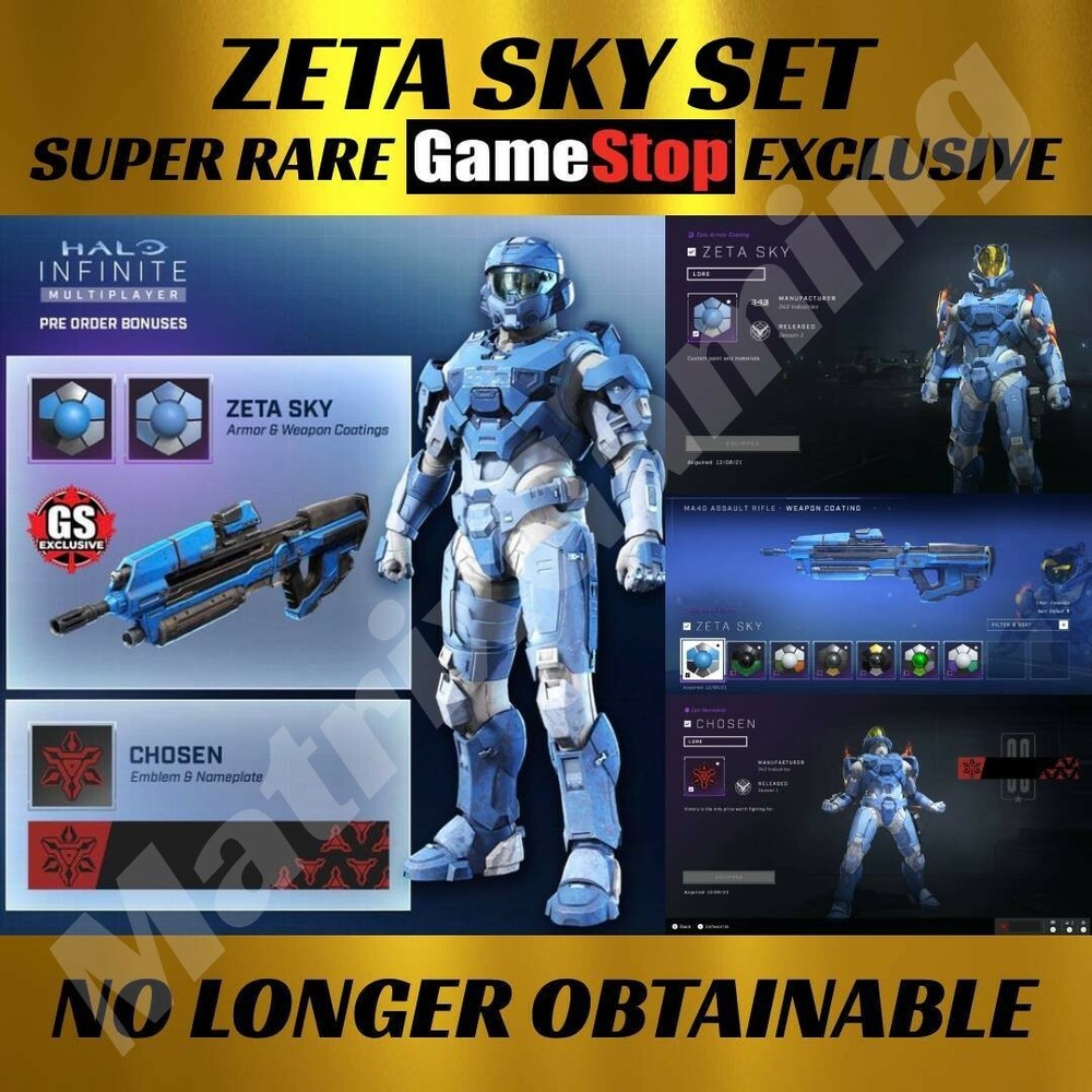 Halo Infinite Zeta Sky GameStop Pre Order Bonus (Almost Gone)