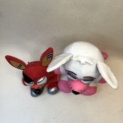 FNAF Five Nights At Freddy’s Plush lot Of 2 Funtime Foxy 10” Nightmare Foxy 6”