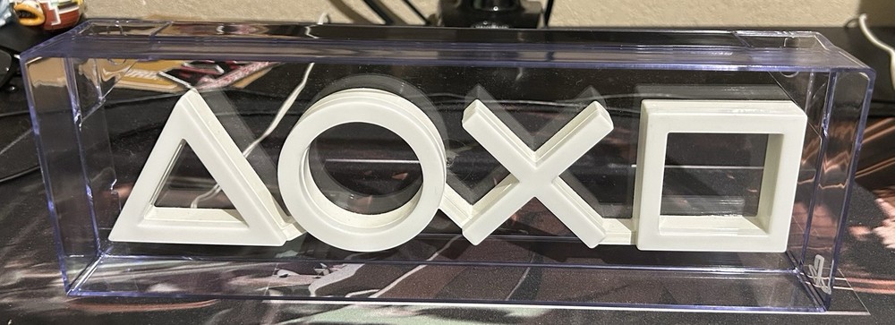 PlayStation Symbols LED Multicolor Lamp Display Triangle Circle X Square