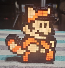PDP Pixel Pals Light Up Raccoon Mario LED Battery Powered Lamp 878-032