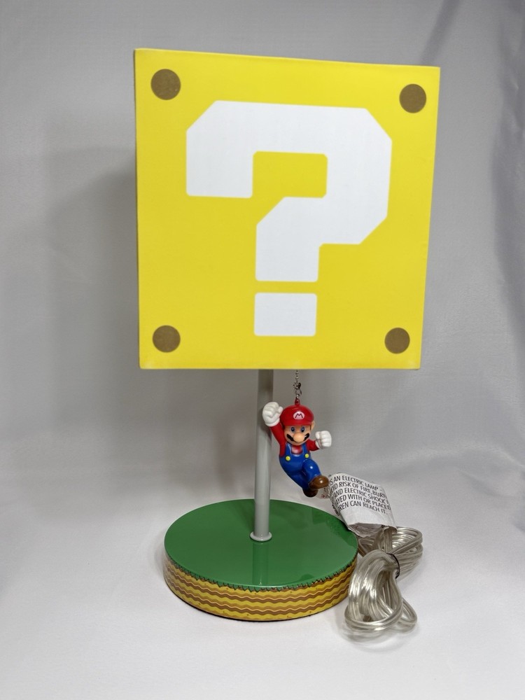 Nintendo Super Mario Bros 14” Question Block Table Desk Lamp Light 2019