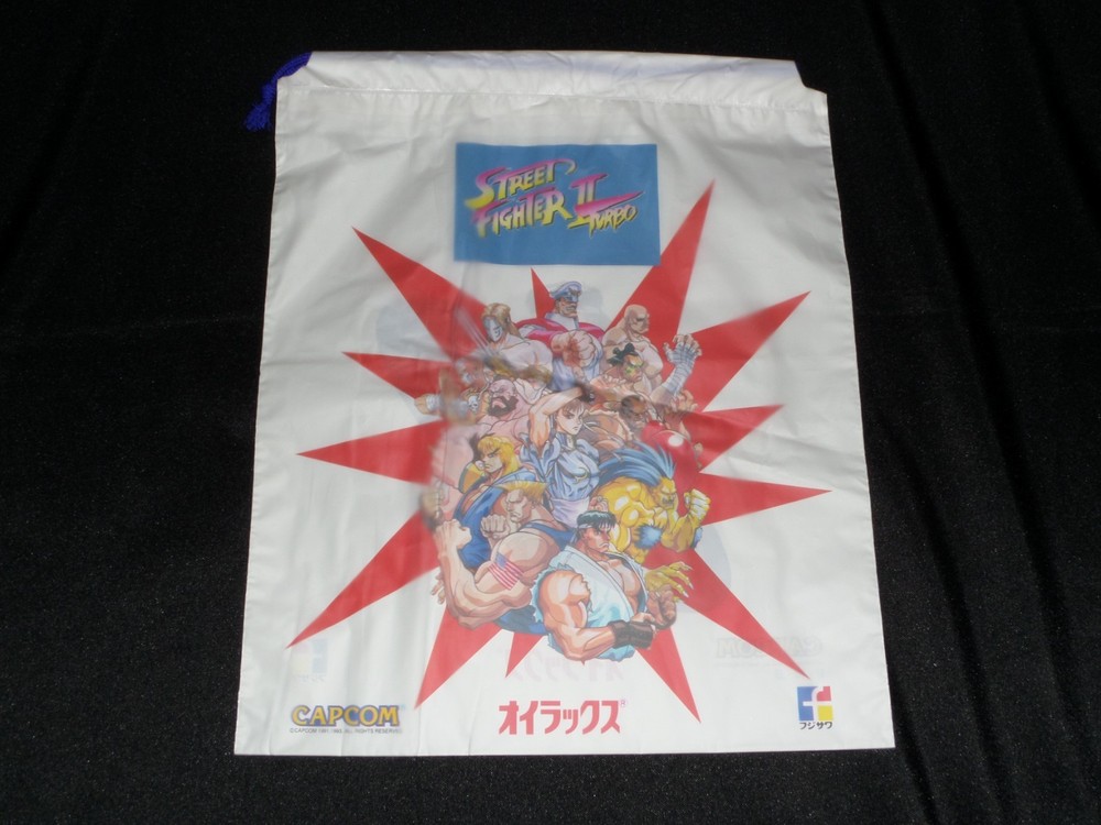 Super Street Fighter II 2 Turbo Promo Vinyl Cinch Bag Capcom Fujisawa