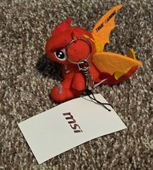 BlizzCon 2023 MSI RED DRAGON MINI PLUSH KEYCHAIN NEW WoW DragonFlight Promo Swag