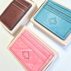 Cookie Run Cookie Handmade Leather Embroidered Card Wallet Shadow Milk