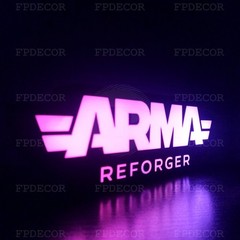 Arma Reforger RGB Gaming Lamp – LED Light Box for Streamer Setup, RGB, Gamer