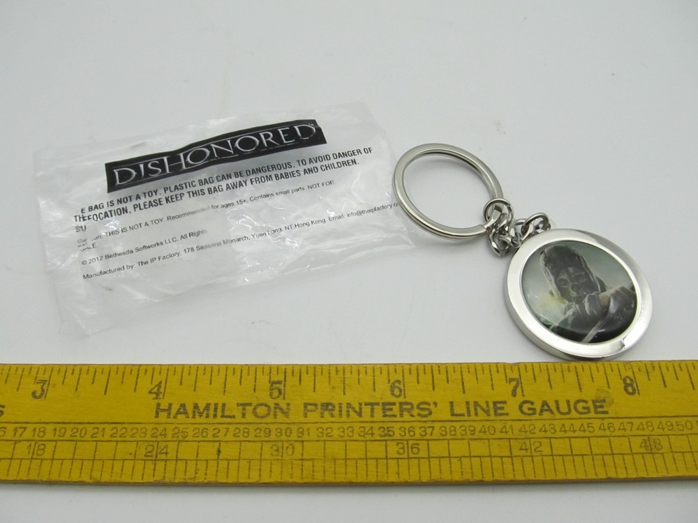 Bethesda DISHONORED Metal Keychain Video Game Merch